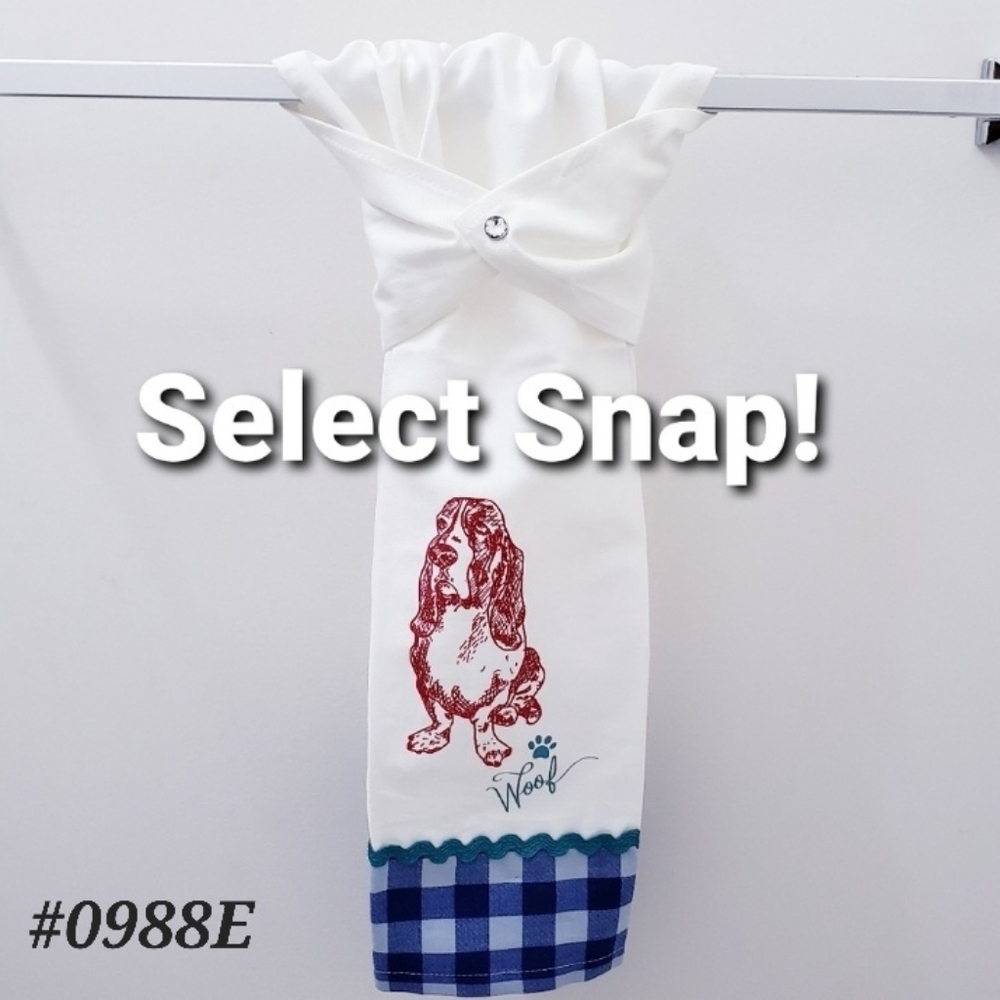 ❤️NEW!❤️ #0988-E ✅1 LEFT✅NEW! Pioneer Woman Hang'N'Snap Hand Towel 🤍Select Snap